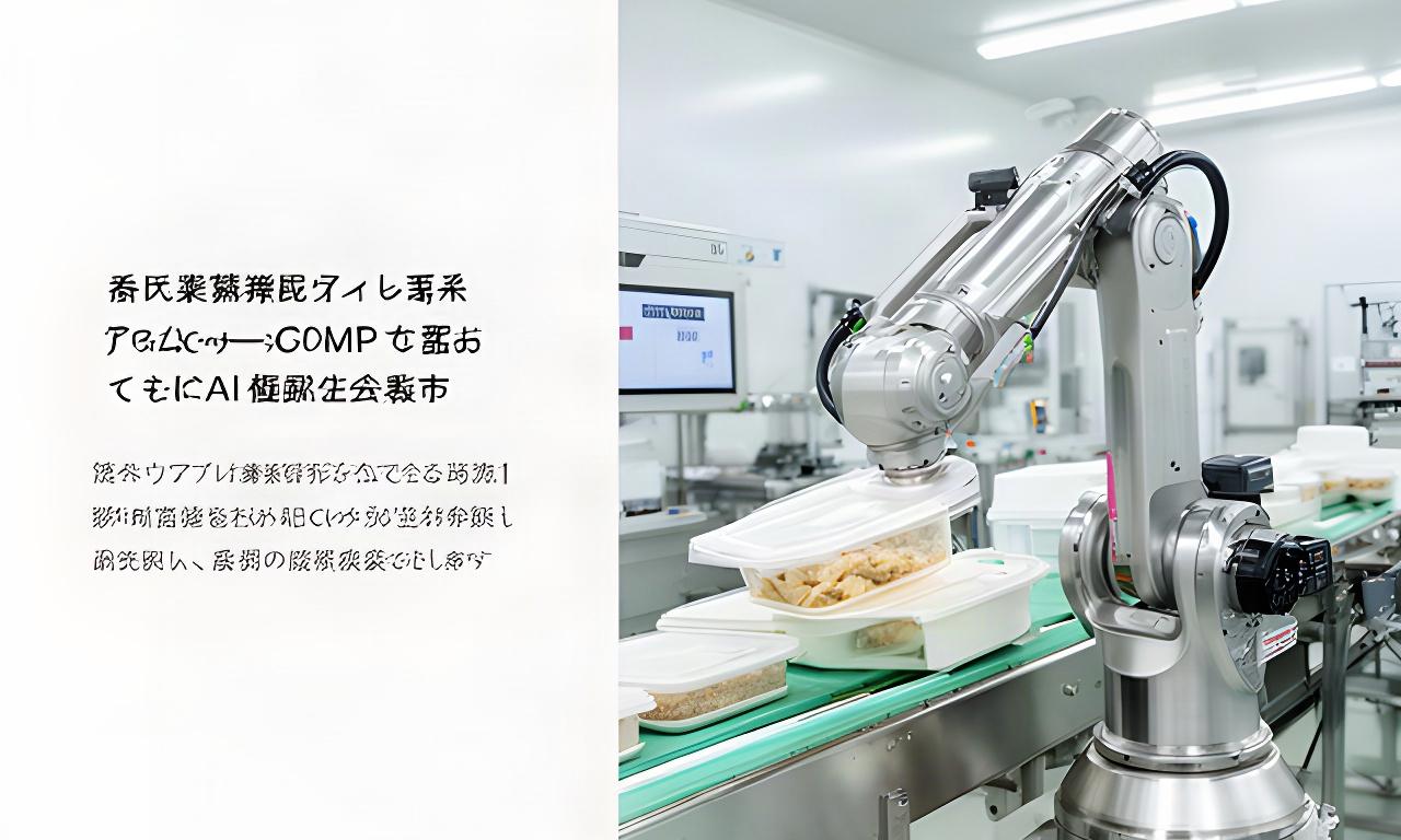 クリーンルーム内でステンレス製ロボットアームが食品容器を扱う衛生管理の現場